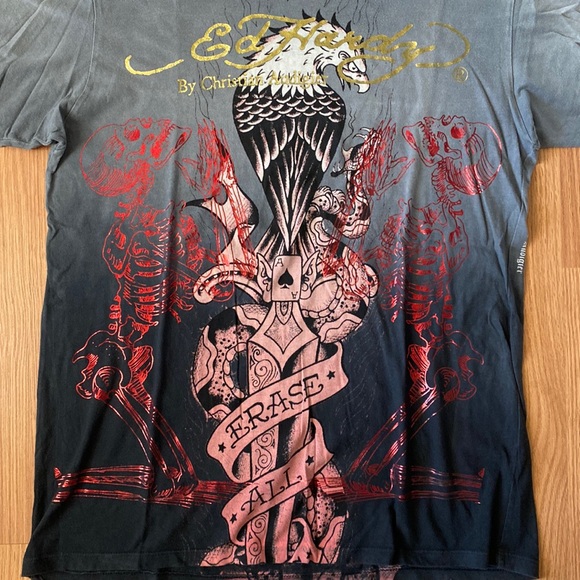 ❤️ Ed Hardy by Christian Audigier Eagle Tee Size Large NWOT - Picture 4 of 12